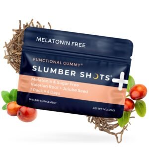 Seattle Gummy Company, Slumber Shots® Melatonin-Free Sleep Support Gummies – Wild Berry & Pineapple